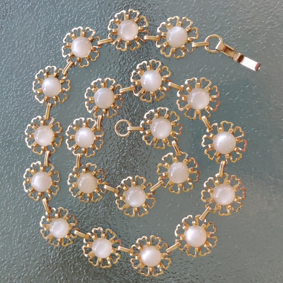 VTG Moonglow floral necklace #288 - Picture 2 of 6